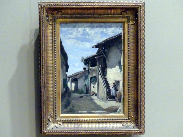Jean-Baptiste Camille Corot (1823&ndash;1874), Dorfstraße in Dardagny, New York, Metropolitan Museum of Art (Met), Saal 803, um 1852&ndash;1863