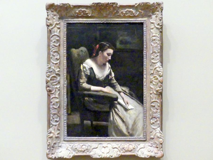 Jean-Baptiste Camille Corot (1823–1874), Der Brief, New York, Metropolitan Museum of Art (Met), Saal 803, um 1865