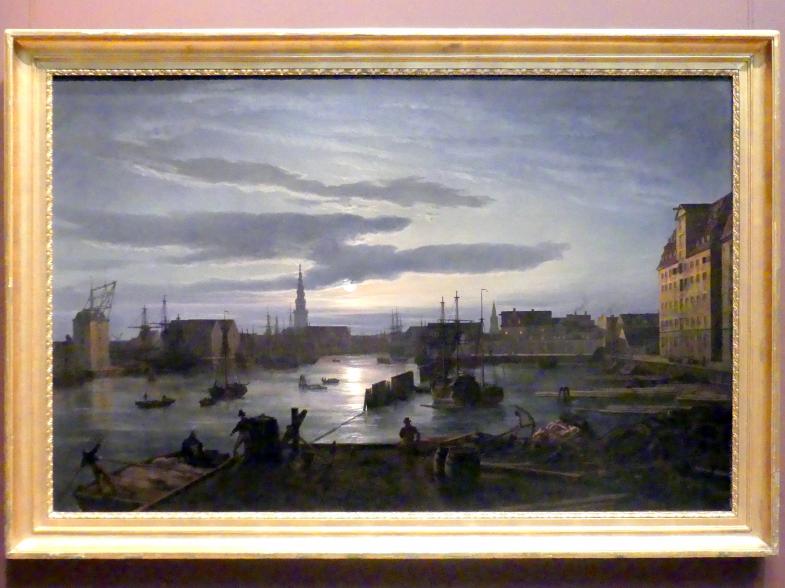 Johan Christian Clausen Dahl (1815–1852), Kopenhagener Hafen bei Mondschein, New York, Metropolitan Museum of Art (Met), Saal 807, 1846