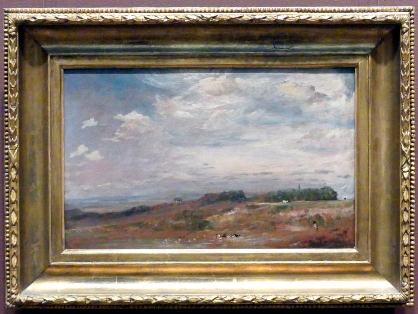 John Constable (1804&ndash;1837), Hampstead Heath mit Badenden, New York, Metropolitan Museum of Art (Met), Saal 808, um 1821&ndash;1822