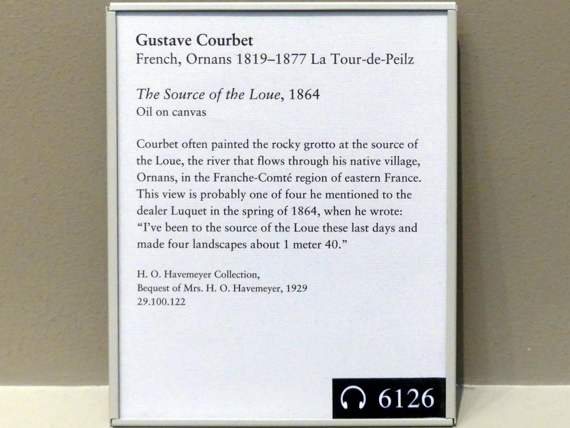 Gustave Courbet (1849&ndash;1874), Die Loue-Quelle, New York, Metropolitan Museum of Art (Met), Saal 812, 1864, Bild 2/2