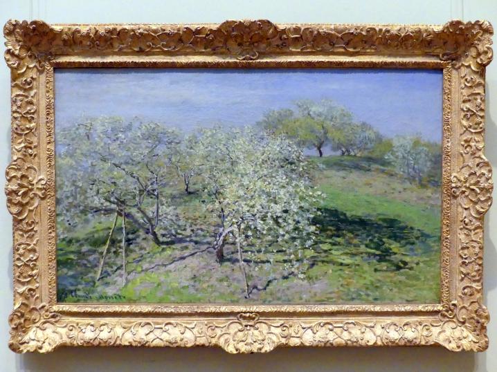 Claude Monet (1864&ndash;1925), Frühling (Obstbäume in voller Blüte), New York, Metropolitan Museum of Art (Met), Saal 818, 1873