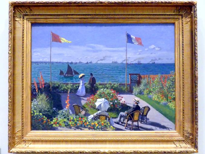 Claude Monet (1864–1925), Garten bei Sainte-Adresse, New York, Metropolitan Museum of Art (Met), Saal 818, 1867