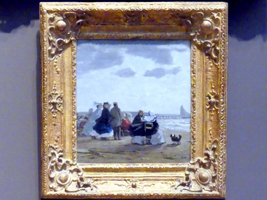 Eugène Boudin (1856–1895), Am Strand, Dieppe, New York, Metropolitan Museum of Art (Met), Saal 821, 1864, Bild 1/2