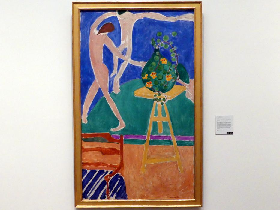 Henri Matisse (1898–1953), Kapuzinerkresse mit dem Gemälde „Tanz", New York, Metropolitan Museum of Art (Met), Saal 830, 1912, Bild 1/2