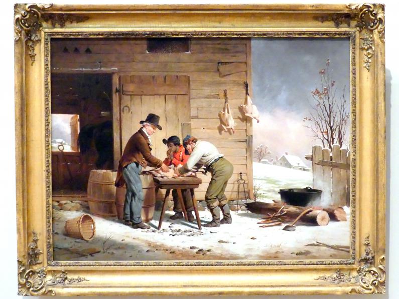 Francis William Edmonds (1851–1854), Vorbereitung auf Weihnachten (Rupfen der Truthähne), New York, Metropolitan Museum of Art (Met), Saal 758, um 1851