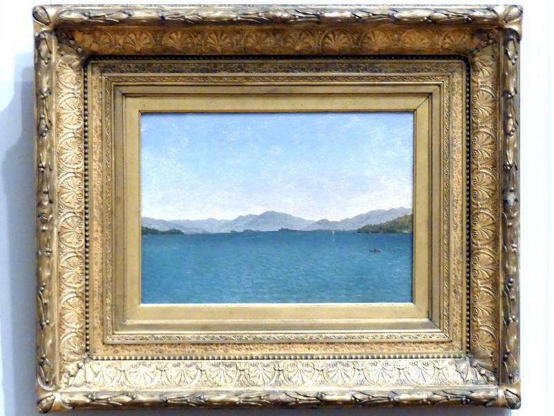 John Frederick Kensett (1852&ndash;1872), Lake George, Ölskizze, New York, Metropolitan Museum of Art (Met), Saal 761, 1872