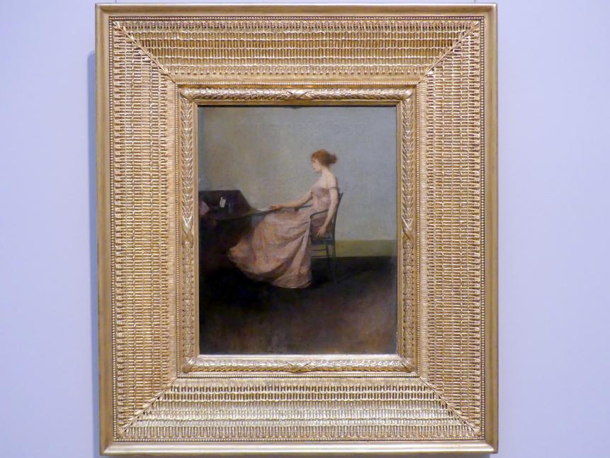 Thomas Wilmer Dewing (1887–1902), Der Brief, New York, Metropolitan Museum of Art (Met), Saal 766, 1895–1900