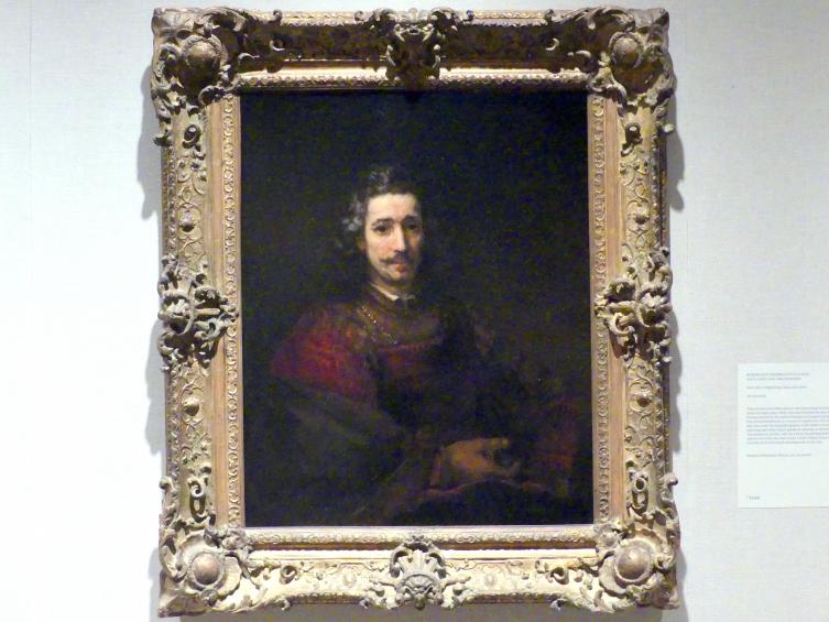 Rembrandt (Rembrandt Harmenszoon van Rijn) (1627&ndash;1669), Mann mit einer Lupe, New York, Metropolitan Museum of Art (Met), Saal 964, um 1660&ndash;1663