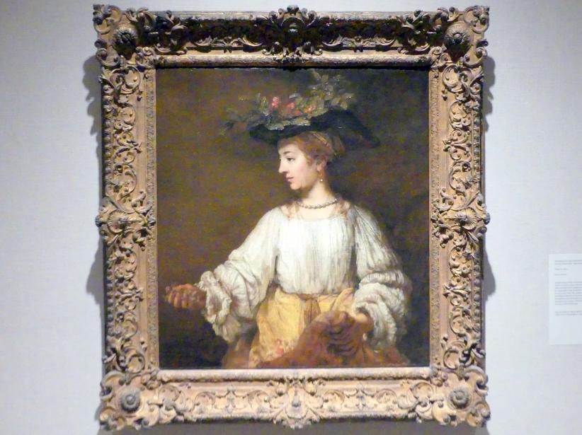 Rembrandt (Rembrandt Harmenszoon van Rijn) (1627–1669), Flora, New York, Metropolitan Museum of Art (Met), Saal 964, um 1654