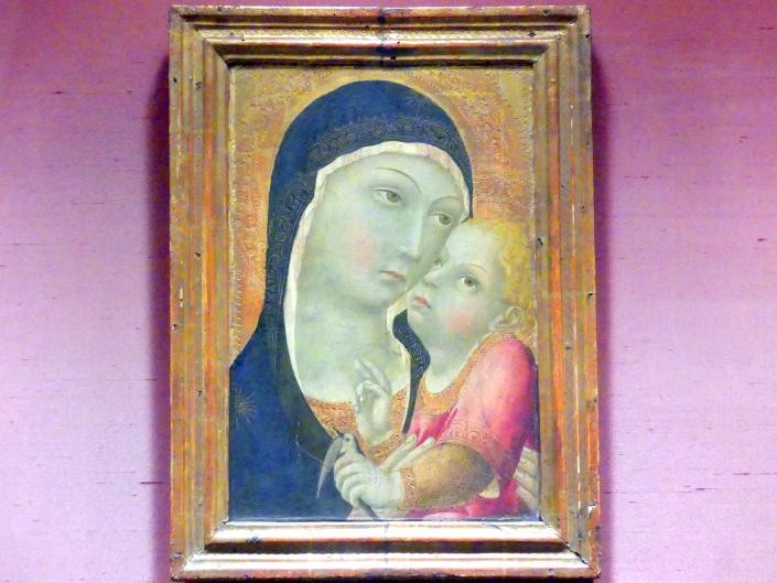 Sano di Pietro (1437–1481), Maria mit Kind, New York, Metropolitan Museum of Art (Met), Saal 956, Undatiert