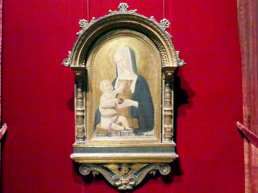 Benvenuto di Giovanni (1470), Maria mit Kind, New York, Metropolitan Museum of Art (Met), Saal 956, um 1470