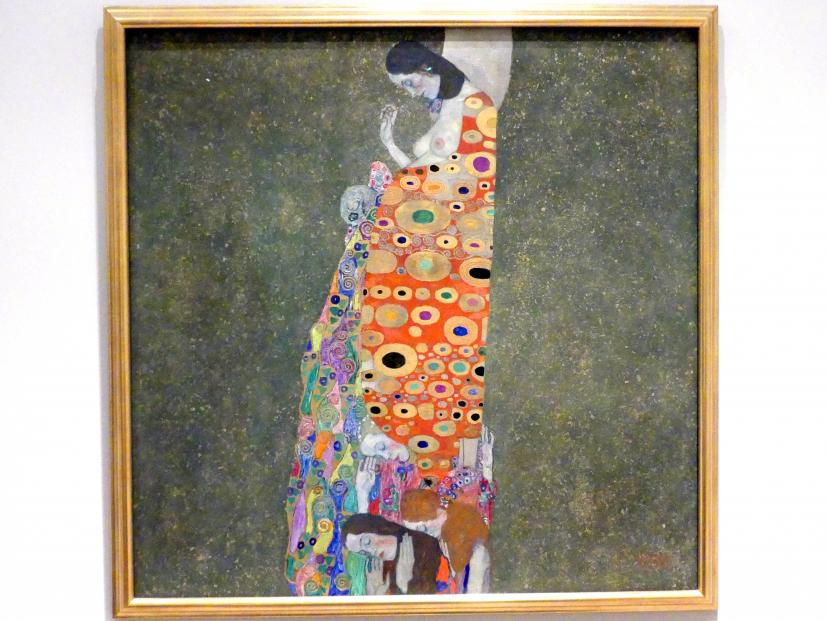Gustav Klimt (1891&ndash;1917), Die Hoffnung
II, New York, Museum of Modern Art (MoMA), Saal 504, 1907&ndash;1908