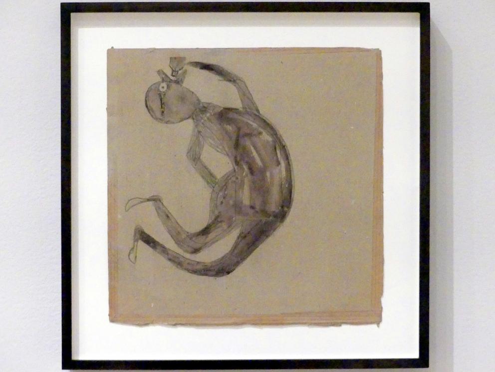 Bill Traylor (1940), Gebogener Trinker, New York, Museum of Modern Art (MoMA), Saal 521, um 1939–1942