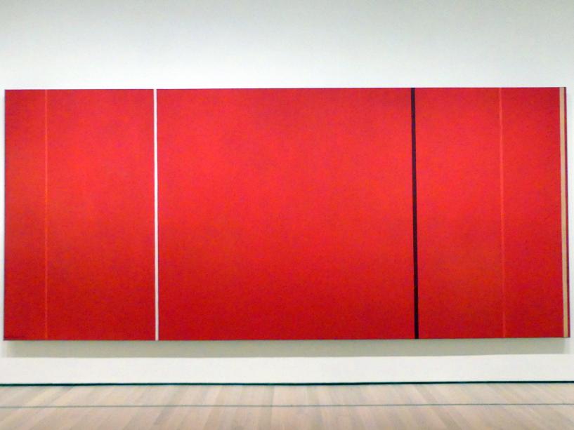 Barnett Newman (1946–1970), Vir Heroicus Sublimis (Mensch, heldenhaft und erhaben), New York, Museum of Modern Art (MoMA), Saal 404, 1950–1951