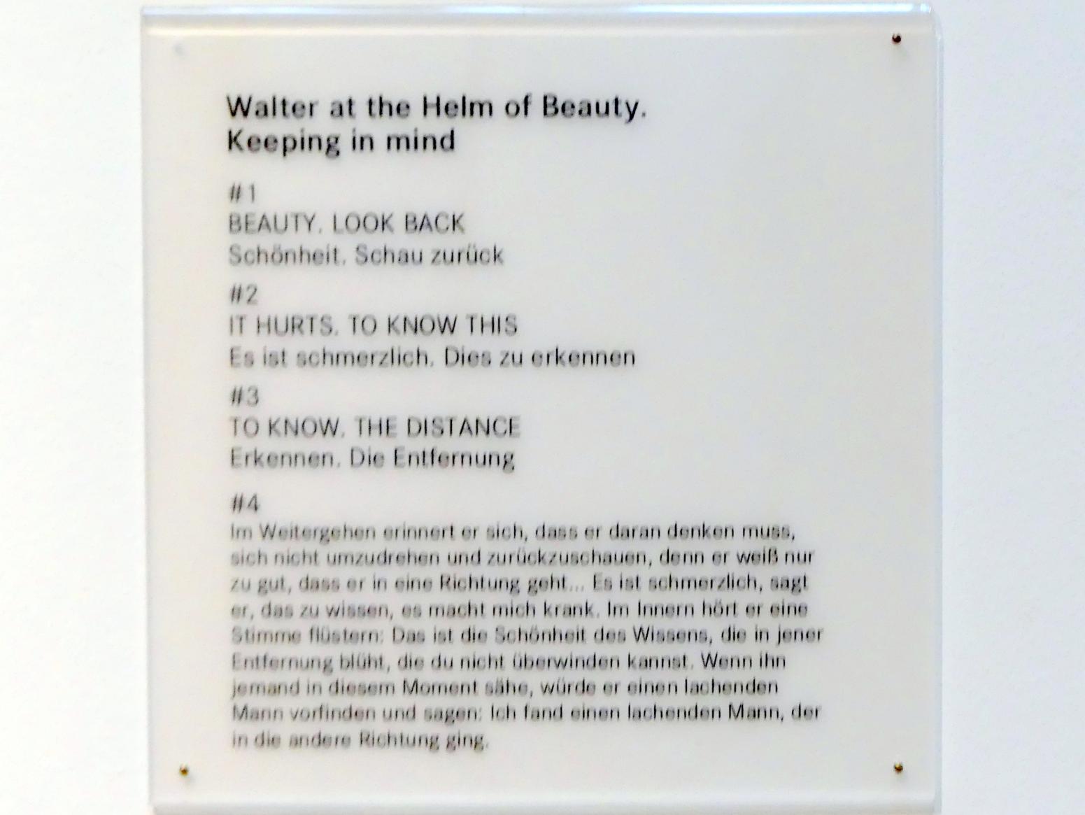 Jochen Gerz (1993&ndash;1997), Walter at the Helm of Beauty, Nürnberg, Germanisches Nationalmuseum, Saal 221, 1993, Bild 6/6