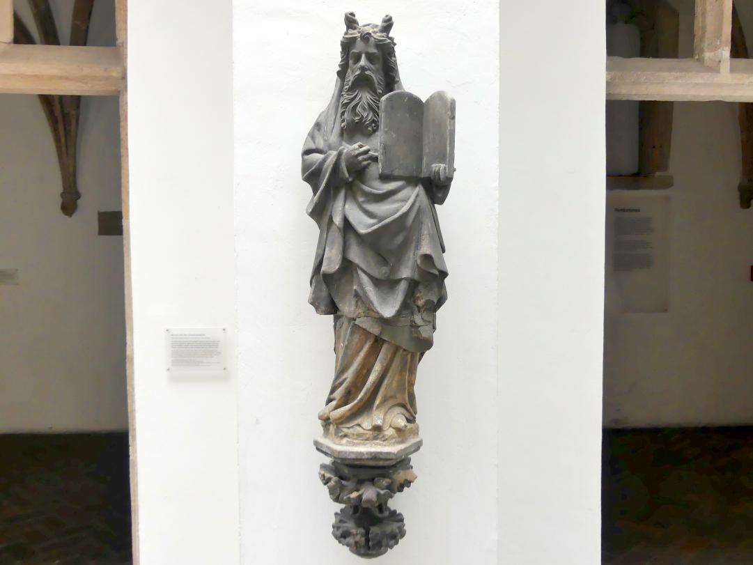 Moses mit den Gesetzestafeln, Nürnberg, Hauptmarkt, jetzt Nürnberg, Germanisches Nationalmuseum, Saal 30, um 1385&ndash;1392