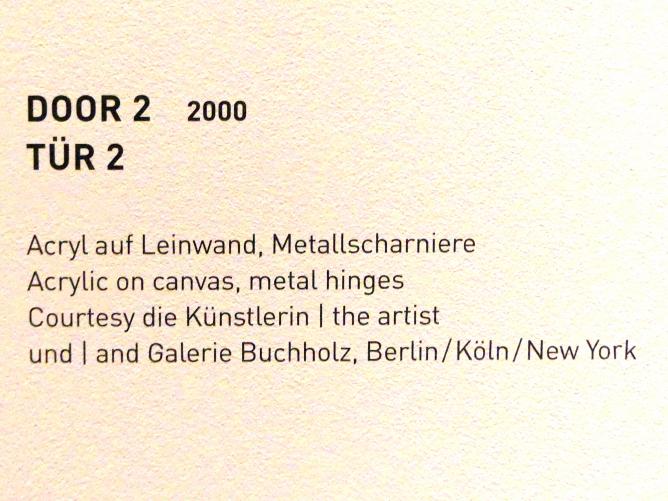 Lucy McKenzie (1997&ndash;2019), Tür 2, München, Museum Brandhorst, Ausstellung "Lucy McKenzie - Prime Suspect" vom 10.09.2020 - 21.02.2021, Saal -1.1, 2000, Bild 2/2