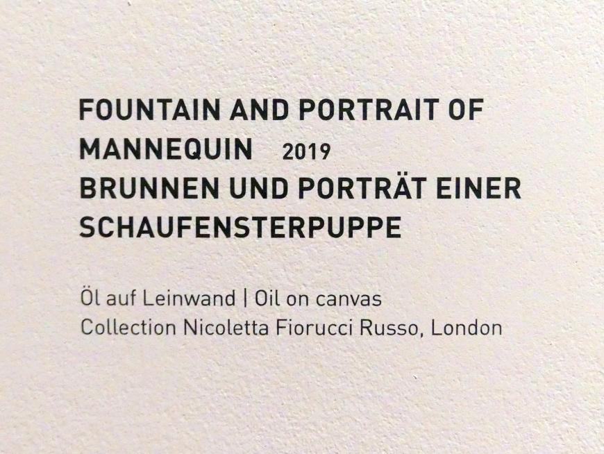 Lucy McKenzie (1997&ndash;2019), Brunnen und Porträt einer Schaufensterpuppe, München, Museum Brandhorst, Ausstellung "Lucy McKenzie - Prime Suspect" vom 10.09.2020 - 21.02.2021, Saal -1.7, 2019, Bild 2/2