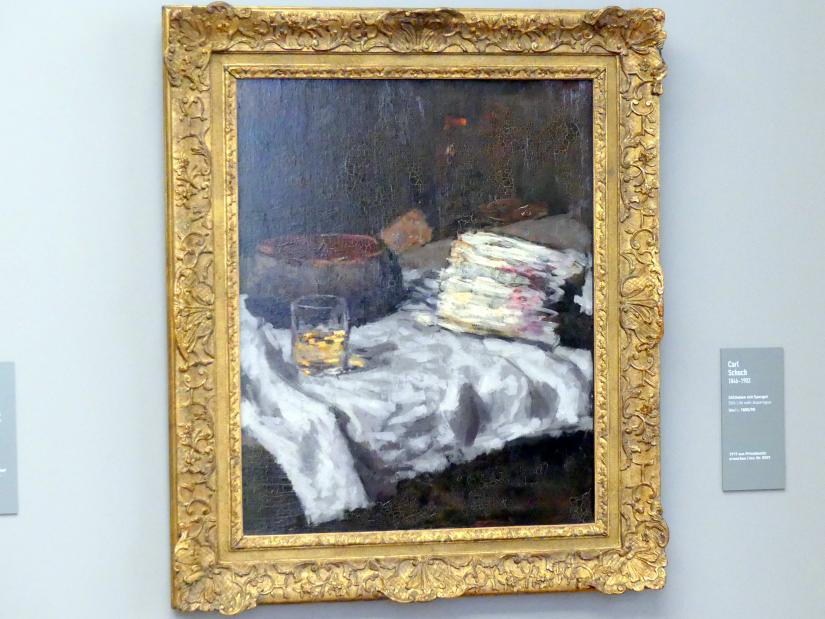 Carl Schuch (1876&ndash;1890), Stillleben mit Spargel, München, Neue Pinakothek in der Alten Pinakothek, Kabinett 1, um 1885&ndash;1890