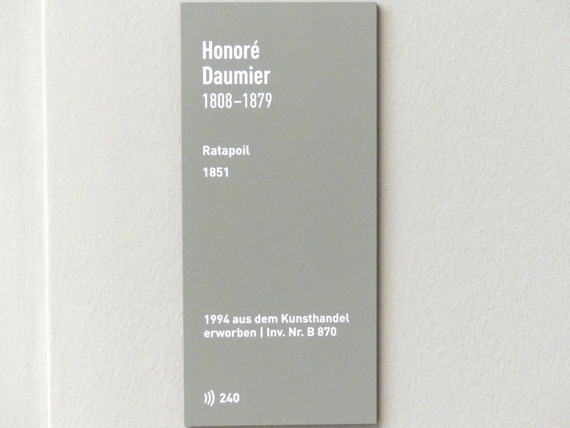Honoré Daumier (1840&ndash;1868), Ratapoil, München, Neue Pinakothek in der Alten Pinakothek, Kabinett 2, 1851, Bild 6/6