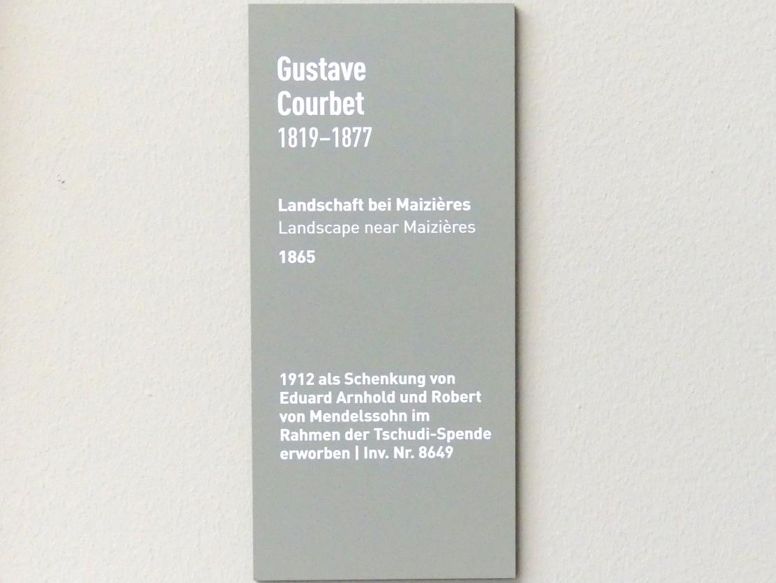 Gustave Courbet (1849&ndash;1874), Landschaft bei Maizières, München, Neue Pinakothek in der Alten Pinakothek, Kabinett 2, 1865, Bild 2/2