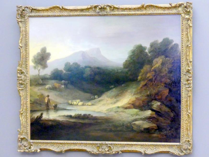 Thomas Gainsborough (1748–1788), Landschaft mit Hirt und Herde, München, Neue Pinakothek in der Alten Pinakothek, Saal II, 1784
