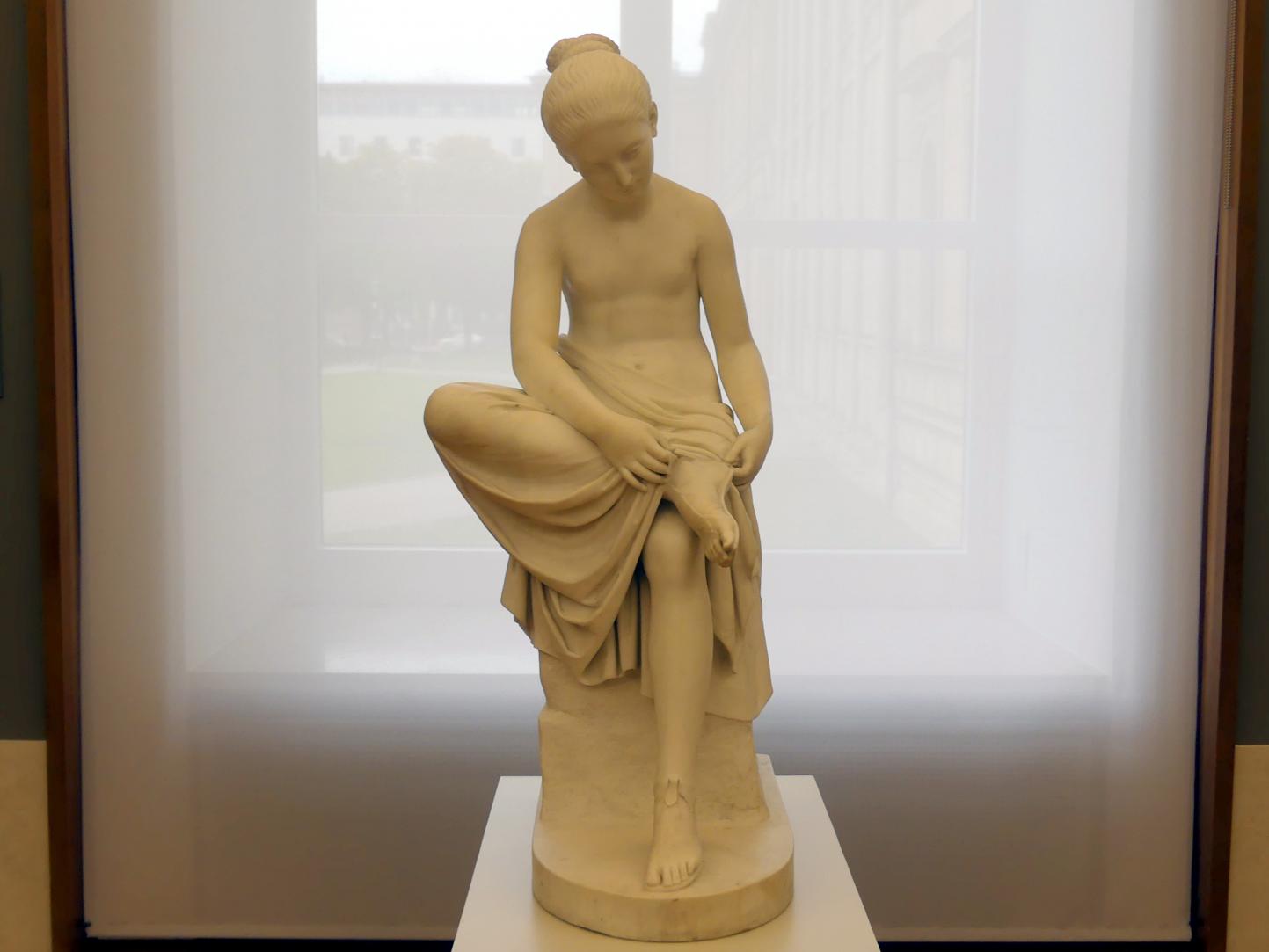 Rudolf (Ridolfo) Schadow (1817&ndash;1820), Die Sandalenbinderin, München, Neue Pinakothek in der Alten Pinakothek, Saal I, 1817