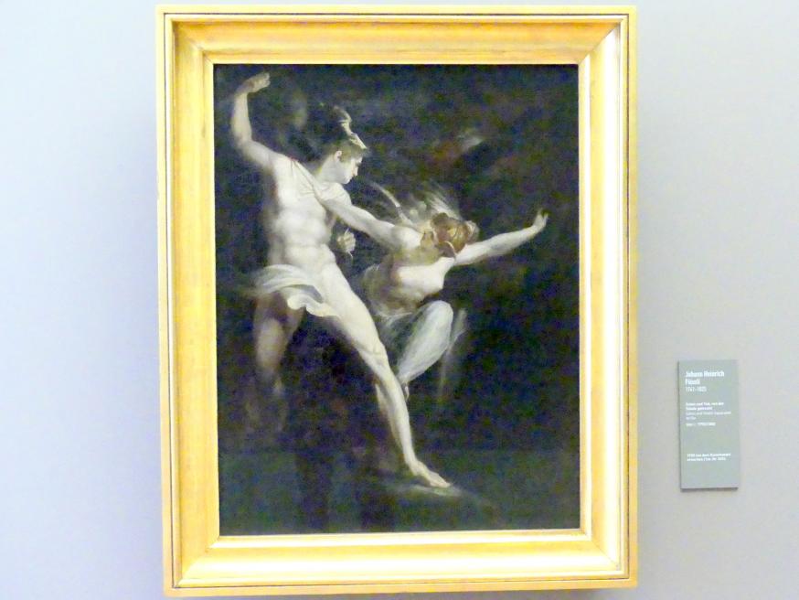 Johann Heinrich Füssli (1782–1816), Satan und Tod, von der Sünde getrennt, München, Neue Pinakothek in der Alten Pinakothek, Saal IIb, um 1792–1802