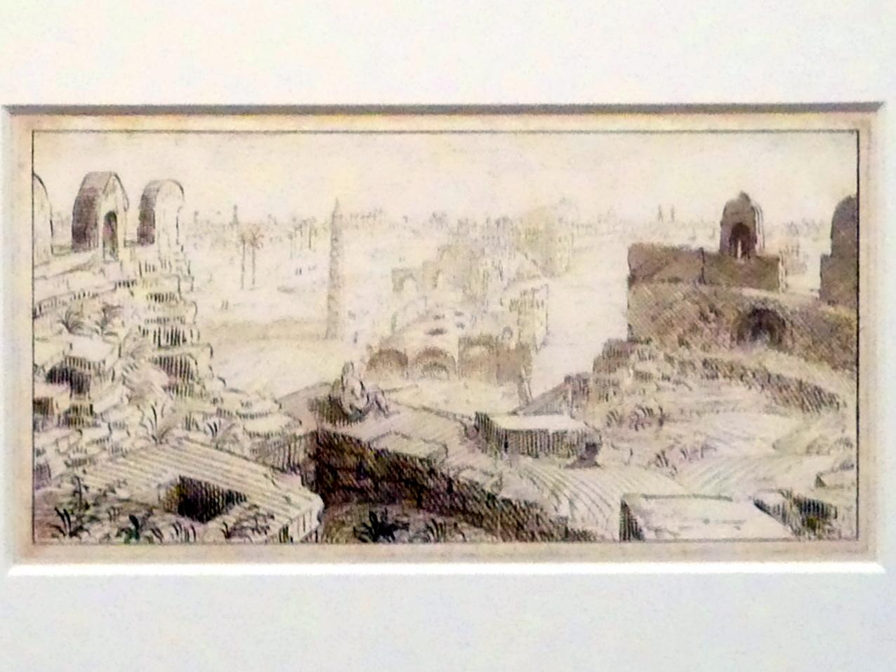 Johannes Teyler (1681), Ansicht von Alexandria, Potsdam, Museum Barberini, Ausstellung "Rembrandts Orient" vom 13.03.-27.06.2021, Saal A5, 1679&ndash;1683, Bild 2/3
