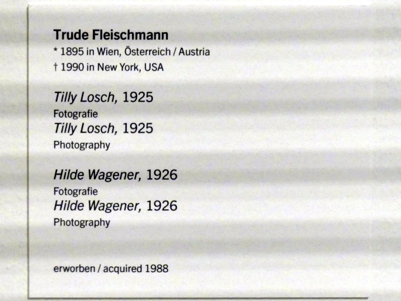 Trude Fleischmann (1925–1926), Tilly Losch, Linz, Lentos Kunstmuseum Linz, Saal 5 - Fotokabinett, 1925, Bild 3/3