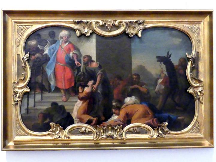 Georg Anton Urlaub (1735–1758), Joseph empfängt seine Brüder in Ägypten, Würzburg, Museum für Franken (ehem. Mainfränkisches Museum), Vorsaal, 1757
