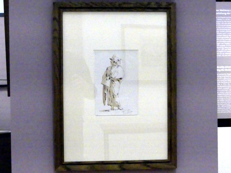 Lorenzo Baldissera Tiepolo (1752&ndash;1757), Stehender Orientale mit Bart, Würzburg, Martin von Wagner Museum, Ausstellung "Tiepolo und seine Zeit in Würzburg" vom 31.10.2020-15.07.2021, Saal 2, um 1751&ndash;1753, Bild 2/3