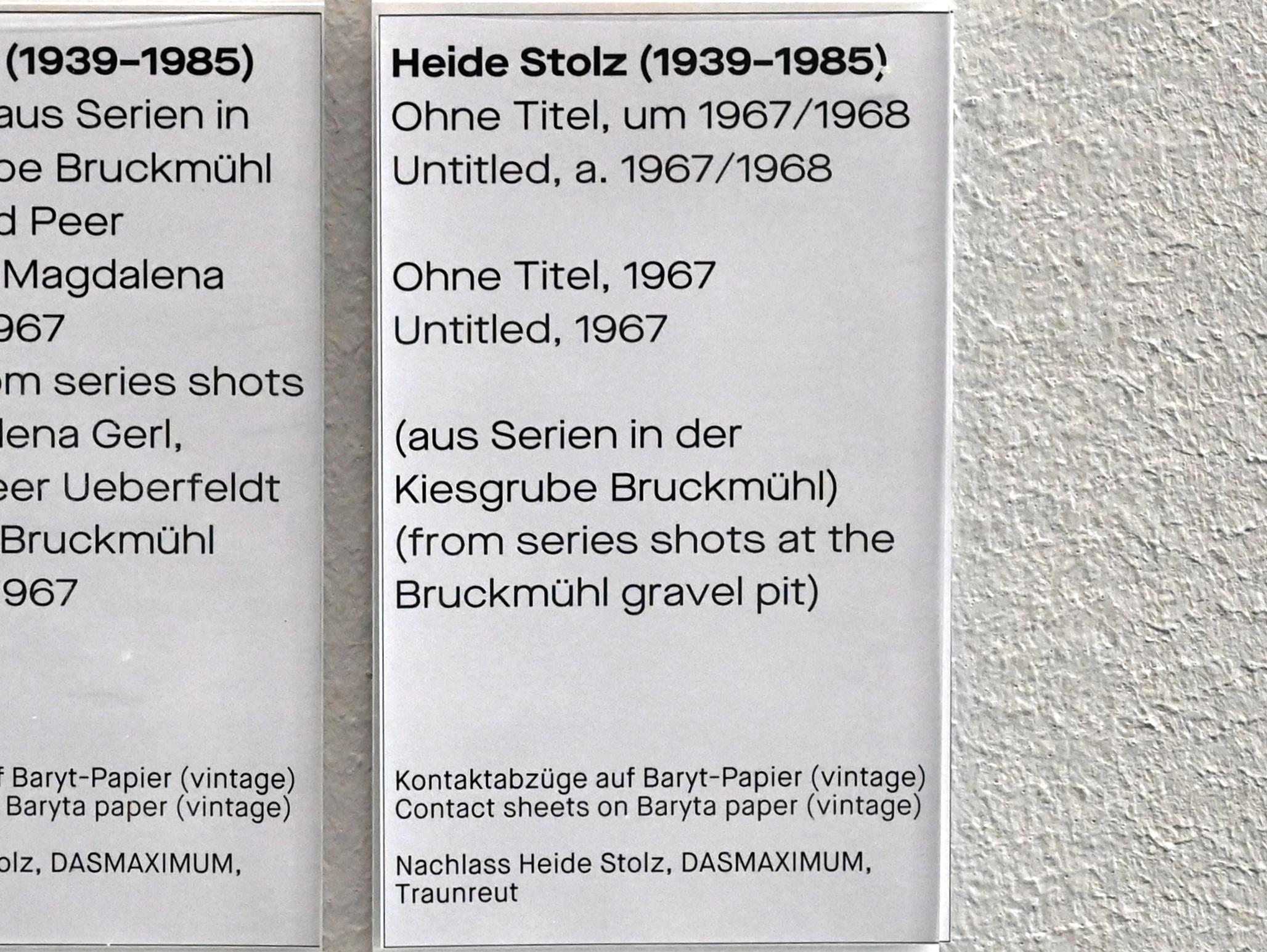 Heide Stolz (1960&ndash;1969), Ohne Titel (aus Serien in der Kiesgrube Bruckmühl), Chemnitz, Museum Gunzenhauser, Saal 1.10 - Uwe Lausen und Heide Stolz, 1967, Bild 2/2