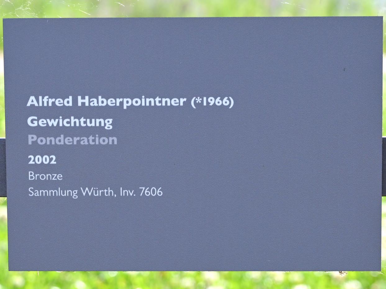 Alfred Haberpointner (2002–2007), Gewichtung, Künzelsau, Skulpturengarten am Carmen Würth Forum, 2002, Bild 3/3