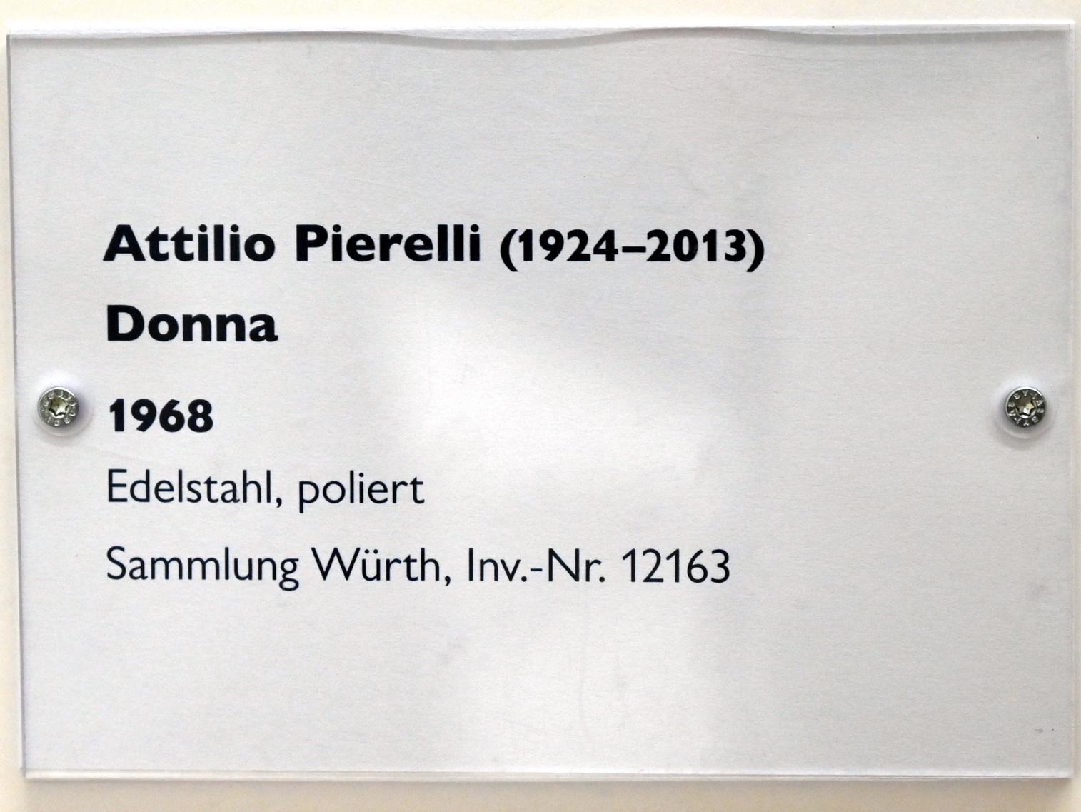Attilio Pierelli (1968–1974), Donna, Schwäbisch Hall, Kunsthalle Würth, Untergeschoß Saal 7, 1968, Bild 5/5