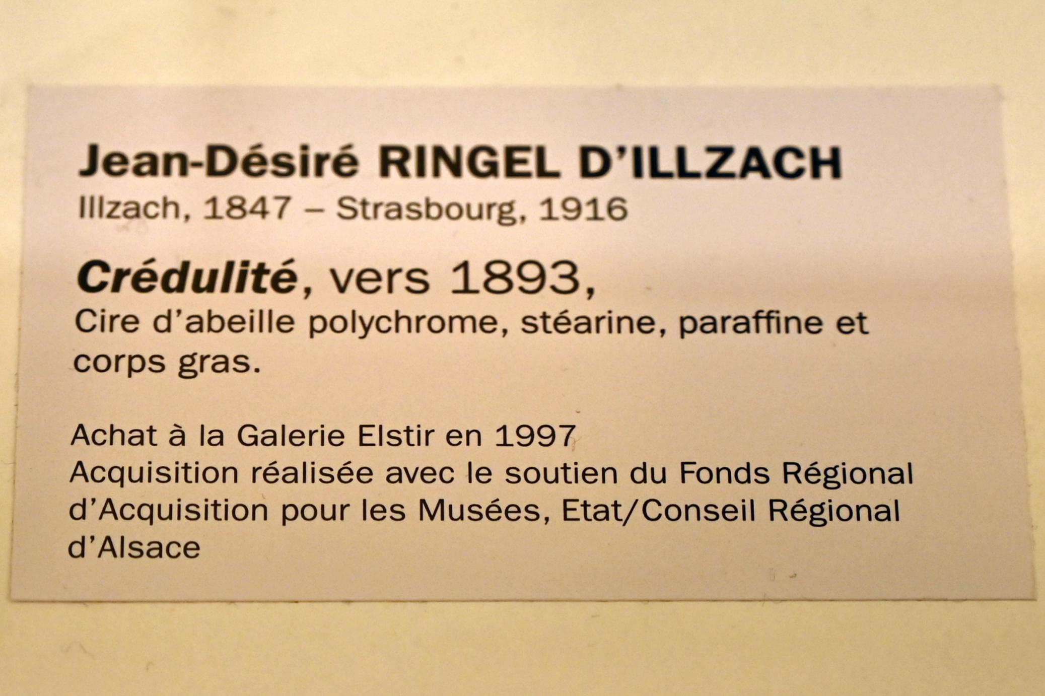Jean-Désiré Ringel d'Illzach (1893–1895), Die Leichtgläubigkeit, Straßburg, Musée d’Art moderne et contemporain, Saal 8, um 1893, Bild 2/2