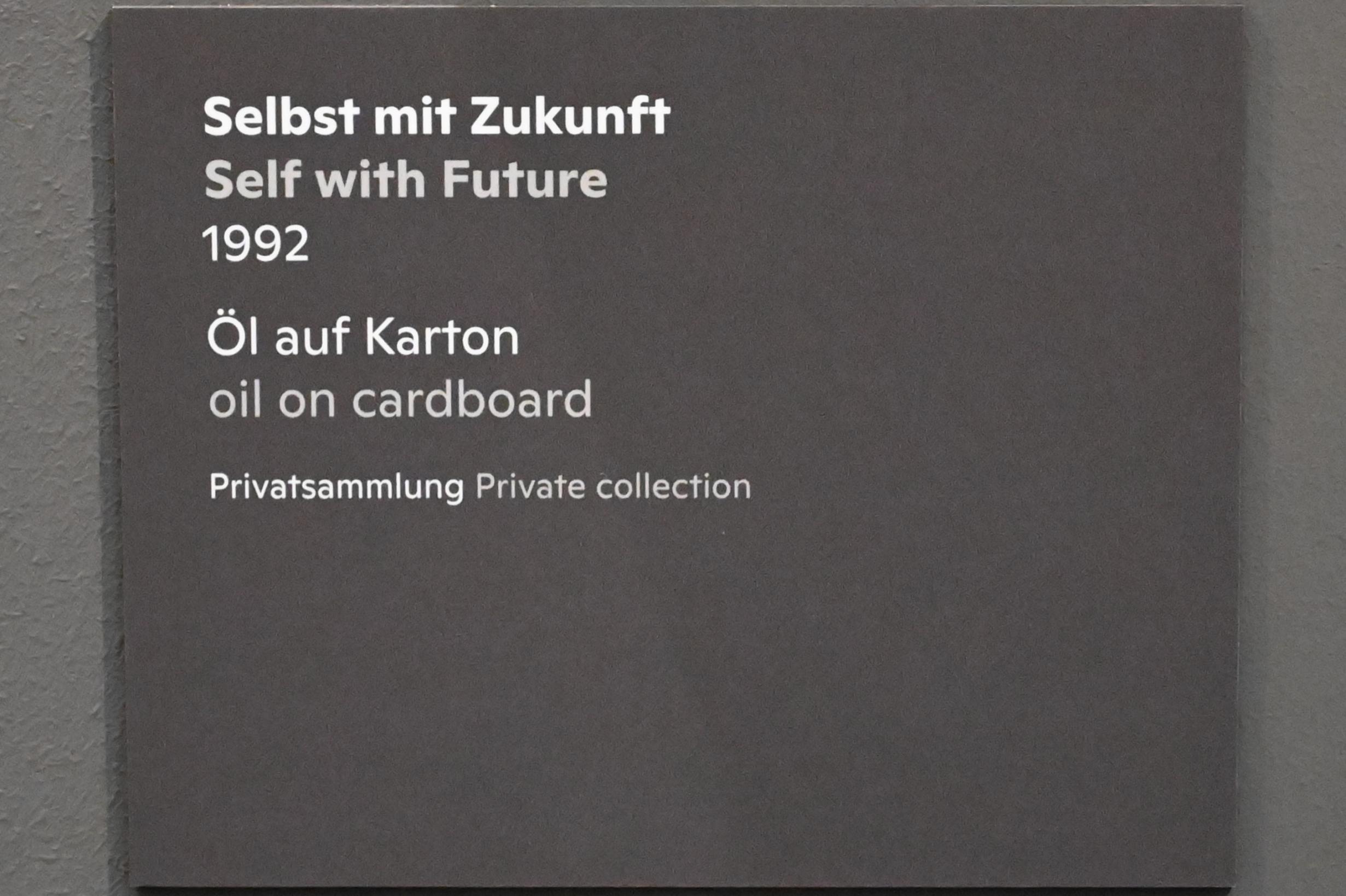 Willi Sitte (1938&ndash;2002), Selbst mit Zukunft, Halle (Saale), Kunstmuseum Moritzburg, Ausstellung "Sittes Welt" vom 03.10.2021 - 06.02.2022, Saal 16, 1992, Bild 2/2