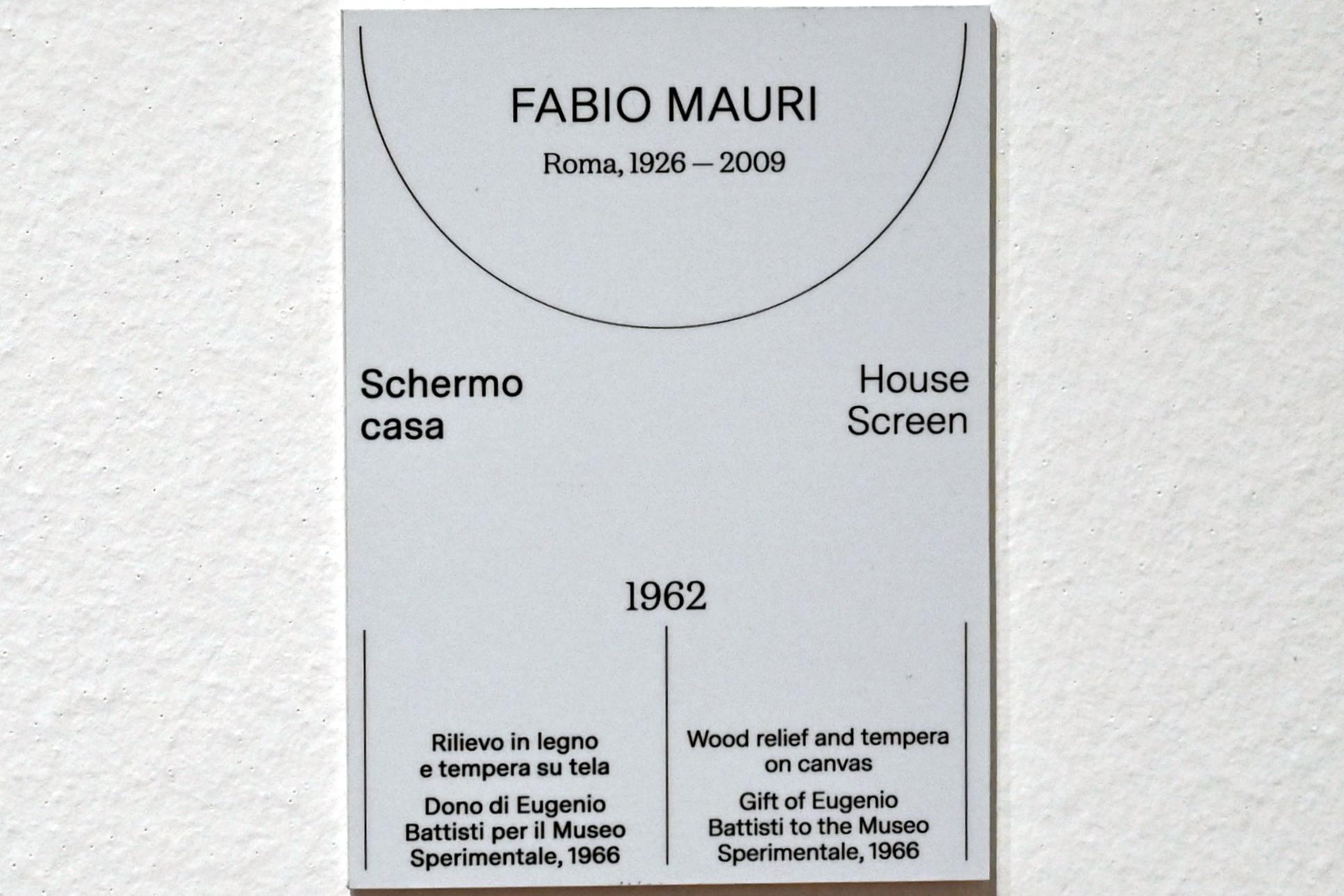 Fabio Mauri (1962), Startbildschirm, Turin, Galleria civica d'arte moderna e contemporanea (GAM Torino), Saal 16, 1962, Bild 2/2