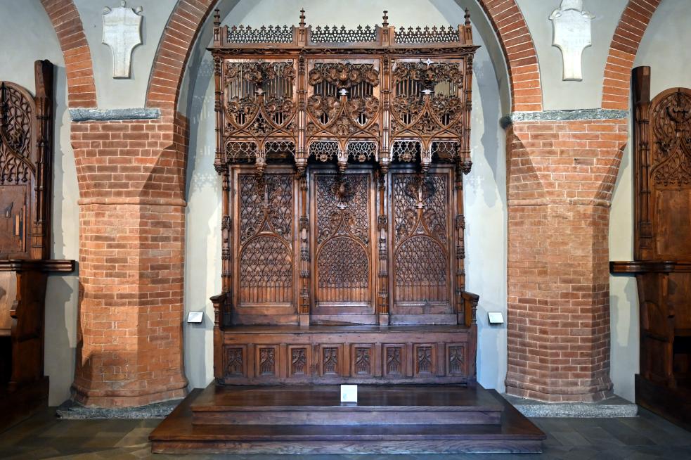 Chorgestühl, Revello, Kloster Staffarda, jetzt Turin, Museo civico d'arte antica, Saal 2, Undatiert, Bild 3/7