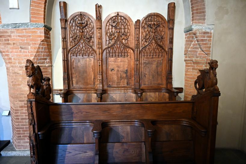 Chorgestühl, Revello, Kloster Staffarda, jetzt Turin, Museo civico d'arte antica, Saal 2, Undatiert, Bild 6/7