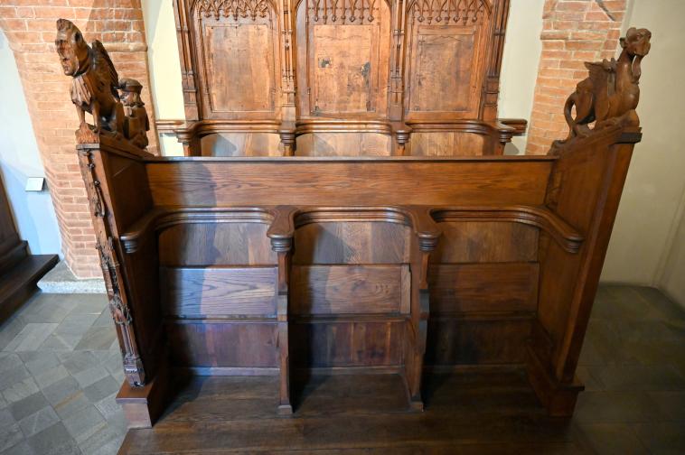 Chorgestühl, Revello, Kloster Staffarda, jetzt Turin, Museo civico d'arte antica, Saal 2, Undatiert, Bild 7/7
