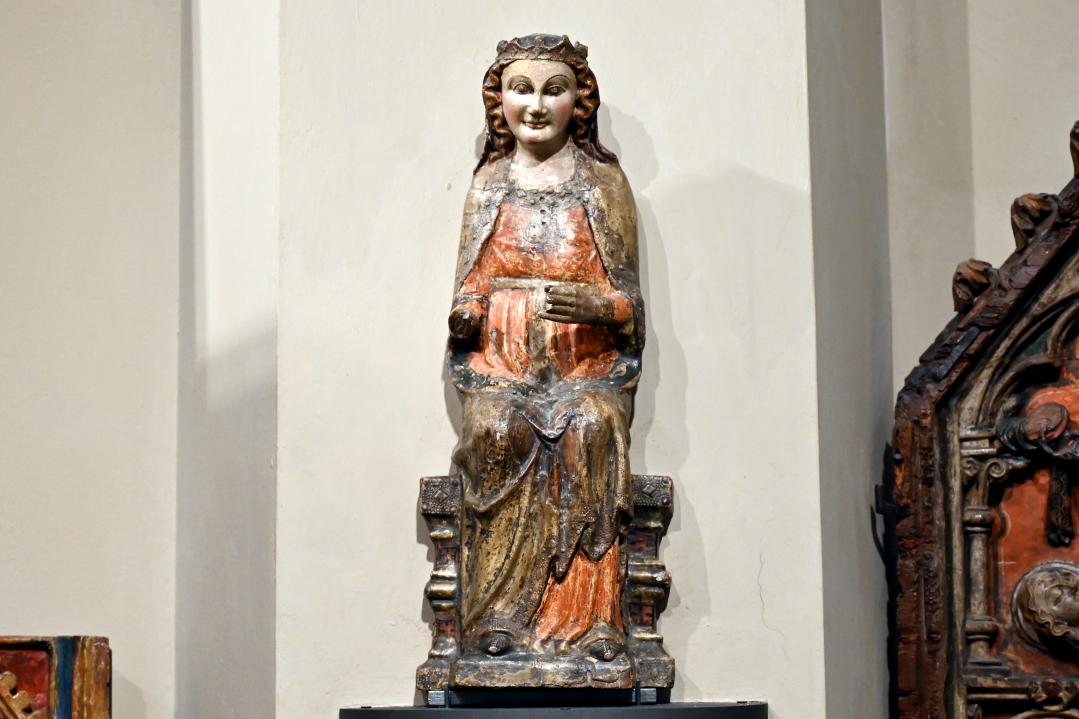Meister der Madonna von Oropa (Werkstatt) (1290–1305), Thronenden Maria, Turin, Museo civico d'arte antica, Saal 8, um 1290