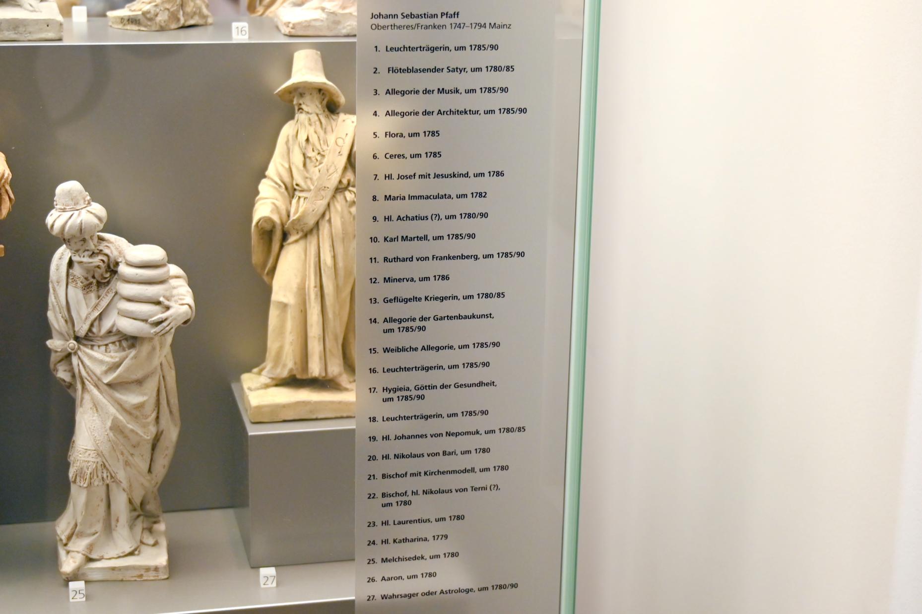 Johann Sebastian Barnabas Pfaff (1775&ndash;1787), Bischof, hl. Valentin von Terni (?), Mainz, Landesmuseum, Mainzer Barock, um 1780, Bild 2/2