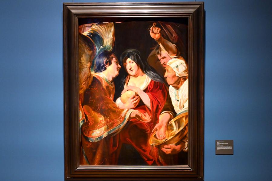 Jacob Jordaens (Kopie) (Undatiert), Die Versuchung der Maria Magdalena, Darmstadt, Hessisches Landesmuseum, Saal 2, Undatiert
