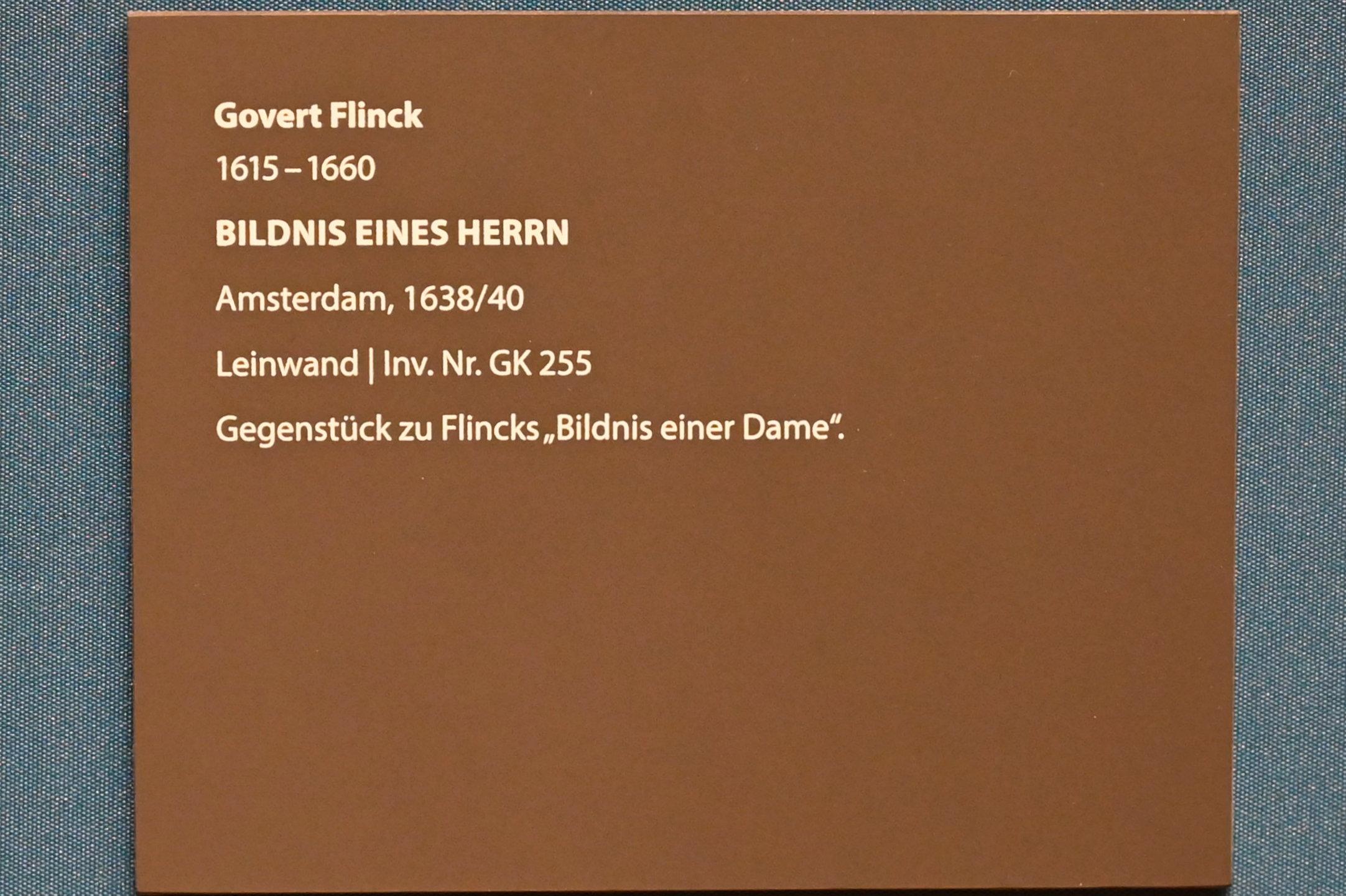 Govaert Flinck (1634&ndash;1645), Bildnis eines Herrn, Darmstadt, Hessisches Landesmuseum, Saal 2, 1638&ndash;1640, Bild 2/2