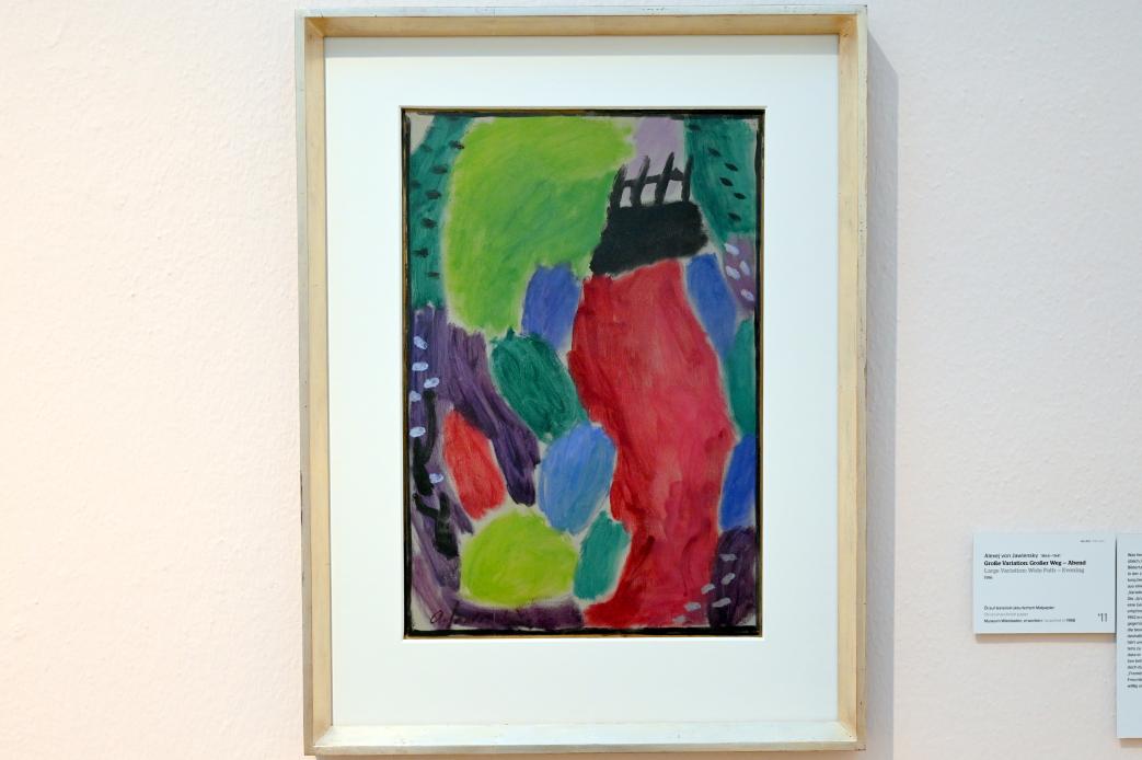 Alexej von Jawlensky (1893&ndash;1938), Große Variation: Großer Weg - Abend, Wiesbaden, Museum Wiesbaden, Ausstellung "Alles! 100 Jahre Jawlensky in Wiesbaden" vom 17.09.-26.06.2022, Saal 5, 1916
