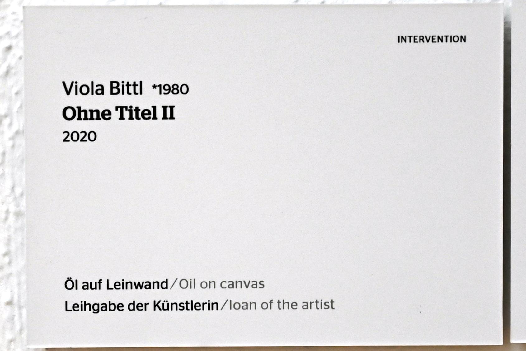 Viola Bittl (2020–2021), Ohne Titel II, Wiesbaden, Museum Wiesbaden, Moderne und Zeitgenössisch 2, 2020, Bild 2/2