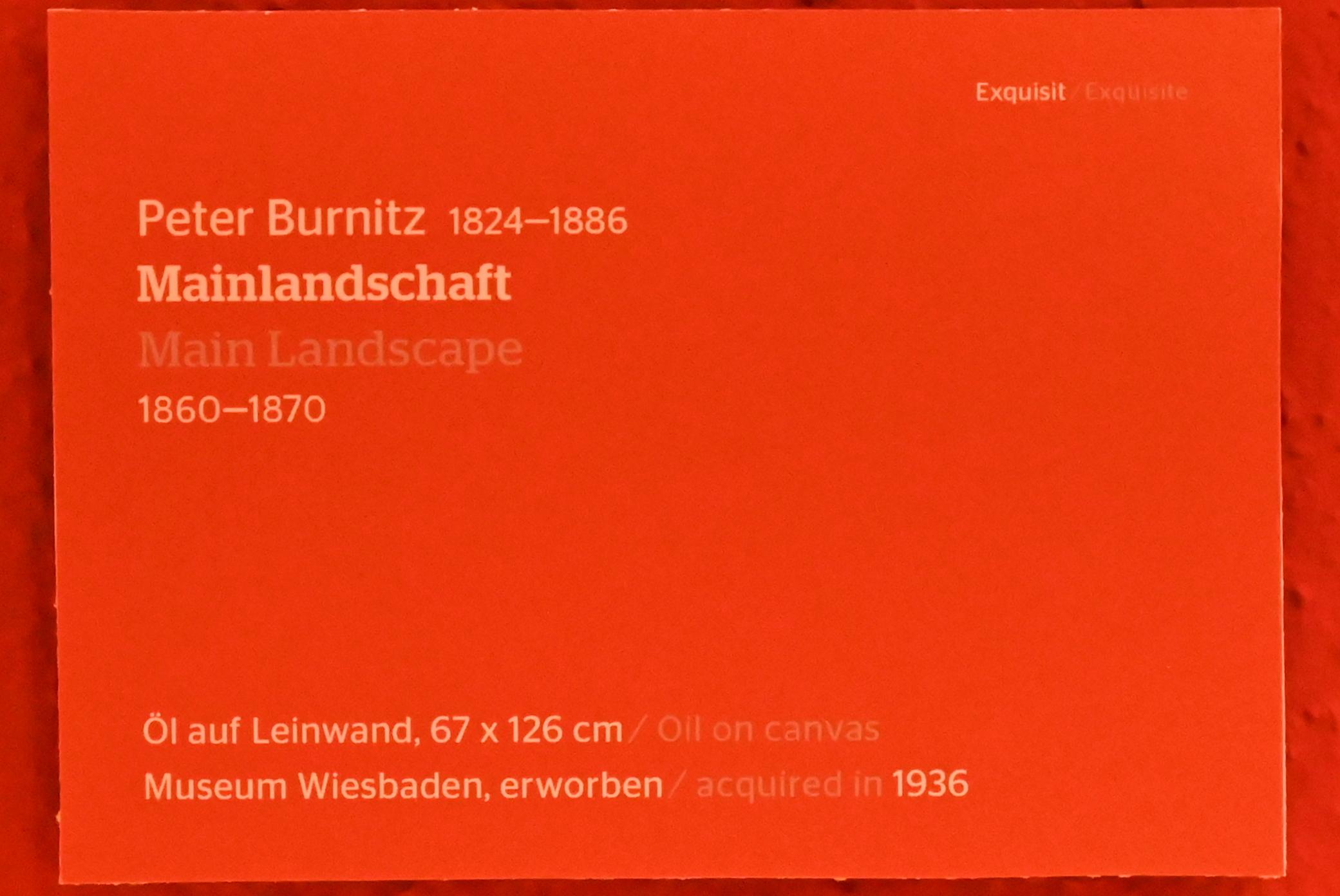 Peter Burnitz (1851&ndash;1865), Mainlandschaft, Wiesbaden, Museum Wiesbaden, Exquisit, 1860&ndash;1870, Bild 2/2