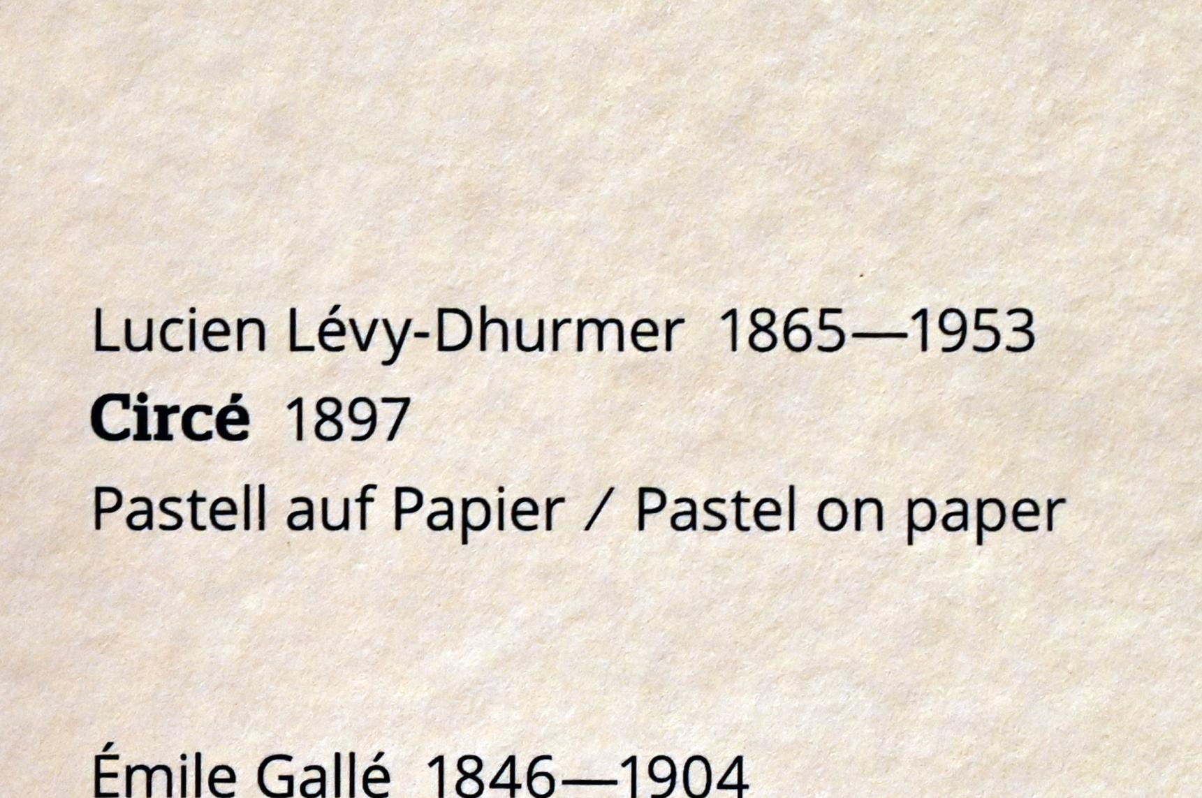 Lucien Lévy-Dhurmer (1897–1902), Circé, Wiesbaden, Museum Wiesbaden, Jugendstil, 1897, Bild 2/2